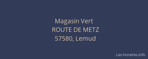 Magasin Vert