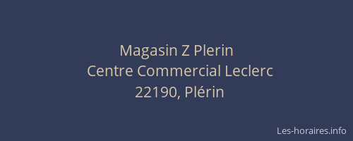 Magasin Z Plerin
