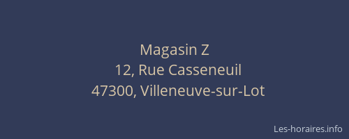 Magasin Z