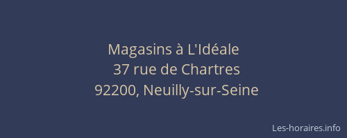Magasins à L'Idéale