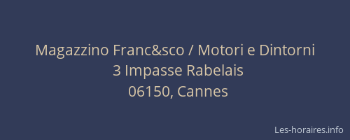 Magazzino Franc&sco / Motori e Dintorni