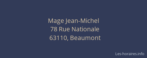 Mage Jean-Michel