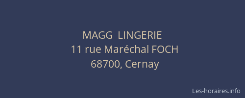 MAGG  LINGERIE