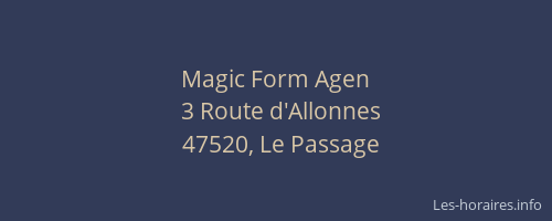 Magic Form Agen