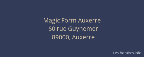 Magic Form Auxerre