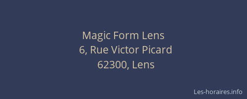 Magic Form Lens