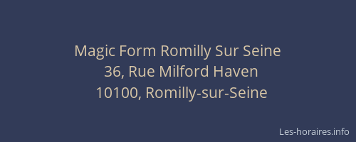 Magic Form Romilly Sur Seine