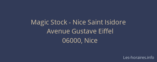 Magic Stock - Nice Saint Isidore