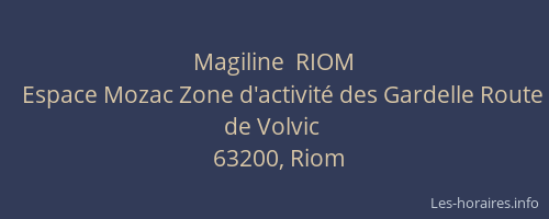 Magiline  RIOM