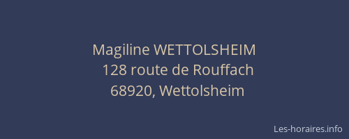 Magiline WETTOLSHEIM