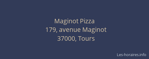 Maginot Pizza