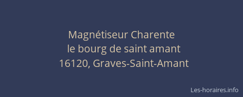 Magnétiseur Charente