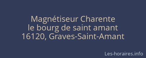 Magnétiseur Charente