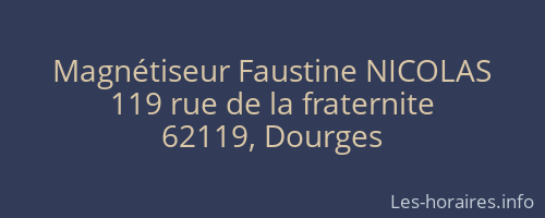 Magnétiseur Faustine NICOLAS