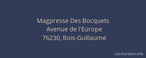 Magpresse Des Bocquets