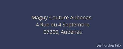 Maguy Couture Aubenas