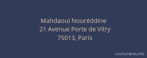 Mahdaoui Nouréddine
