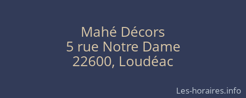 Mahé Décors