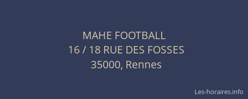 MAHE FOOTBALL