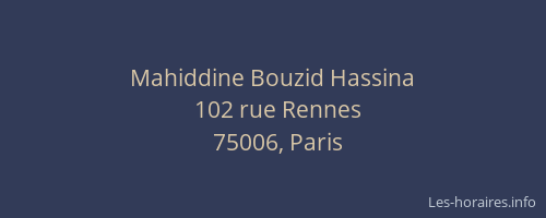 Mahiddine Bouzid Hassina