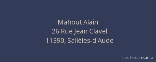 Mahout Alain