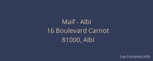 Maif - Albi