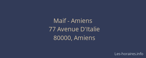 Maif - Amiens