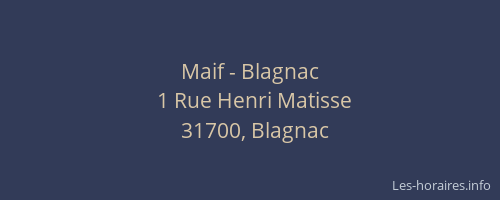 Maif - Blagnac