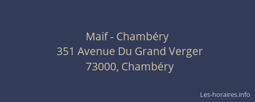 Maif - Chambéry