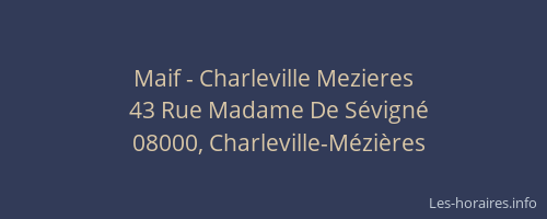 Maif - Charleville Mezieres