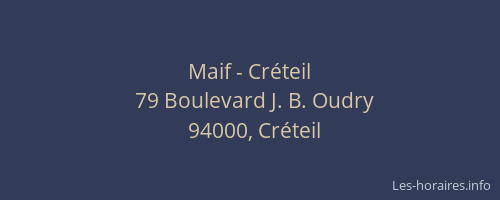 Maif - Cr&eacute;teil