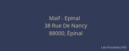 Maif - Epinal