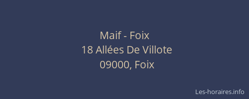 Maif - Foix