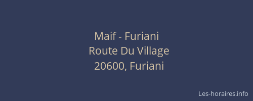 Maif - Furiani