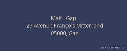 Maif - Gap