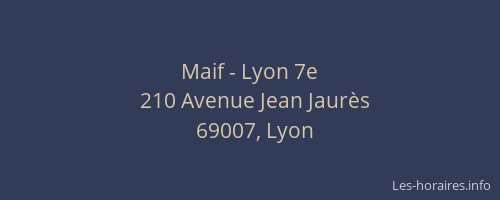 Maif - Lyon 7e