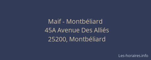 Maif - Montbéliard