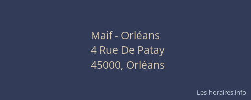 Maif - Orléans