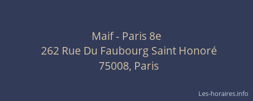 Maif - Paris 8e
