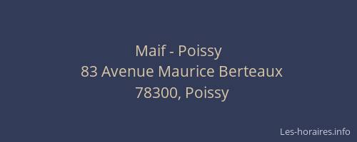 Maif - Poissy