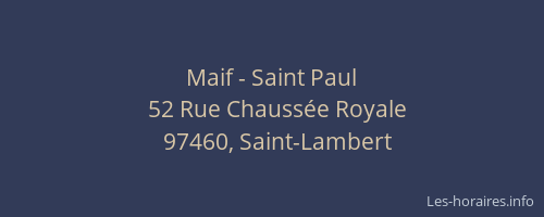 Maif - Saint Paul