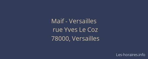 Maif - Versailles