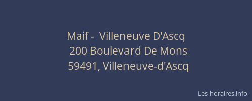 Maif -  Villeneuve D'Ascq