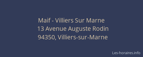 Maif - Villiers Sur Marne
