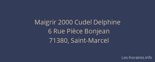 Maigrir 2000 Cudel Delphine