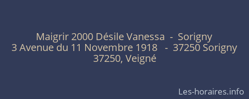 Maigrir 2000 Désile Vanessa  -  Sorigny