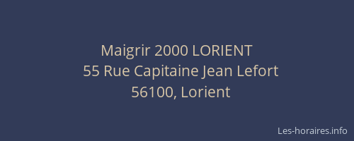 Maigrir 2000 LORIENT