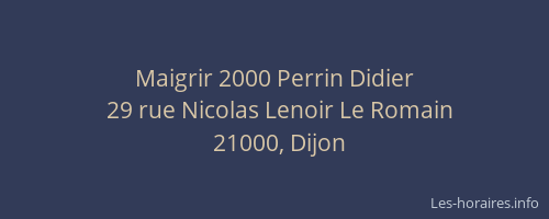 Maigrir 2000 Perrin Didier
