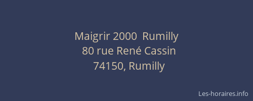 Maigrir 2000  Rumilly