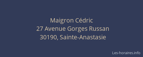 Maigron Cédric